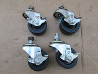 Heavy Duty 3" (60mm) casters with 1/2" (10mm) stud mount