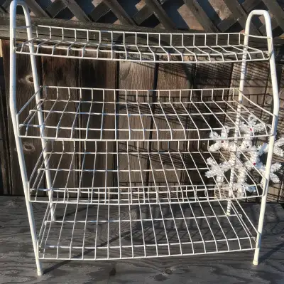 Shoe rack three shelf holder for home storage organized cash or trade north delta