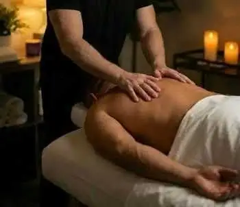 Male massage for relaxation by male masseur