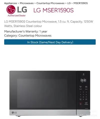 brand new LG microwave , View more