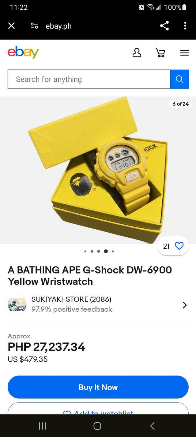 Yellow g-shock watch in Jewellery & Watches in Calgary - Image 3