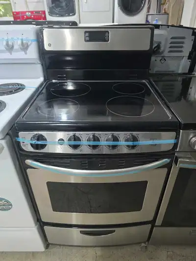 Apartment Size GE 24" Stainless Steel Ceramic Top Stove Oven , View more