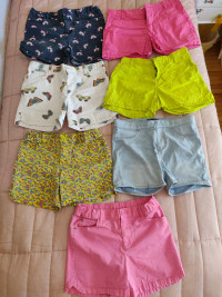 7 x Summer Cotton Girls Size 14 Shorts, GAP & Old Navy