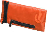 Skunk brand 3.5x7 odorless rollup pouch - orange (open, unused)