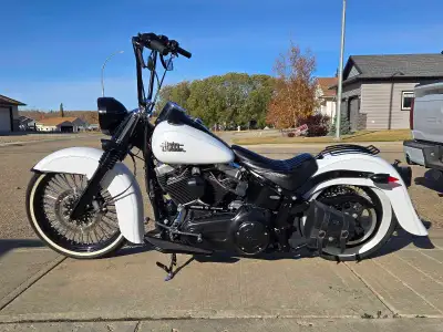 Custom 2012 Softail Slim, 103cu in, 6 speed, lowered, Klock Werks front & rear fenders, 16" apes, 21...