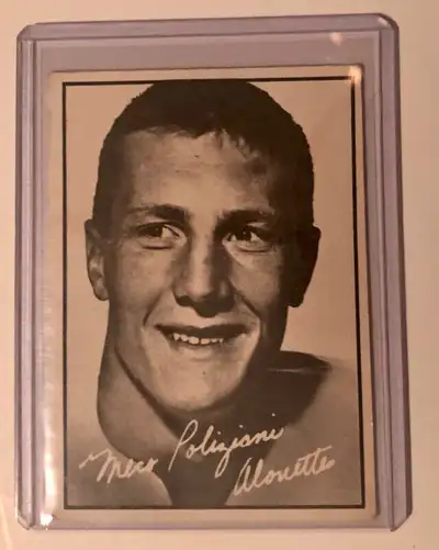 1961 TOPPS Football Card #65~ Meco Poliziani Montreal Allouettes, View more