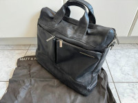 Matt & Nat Black Briefcase Bag Vegan Leather porte-document