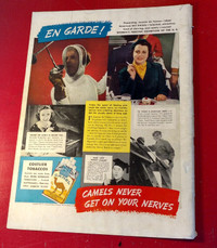 1937 CAMEL CIGARETTE AD WITH WOMEN'S FENCING CHAMPION