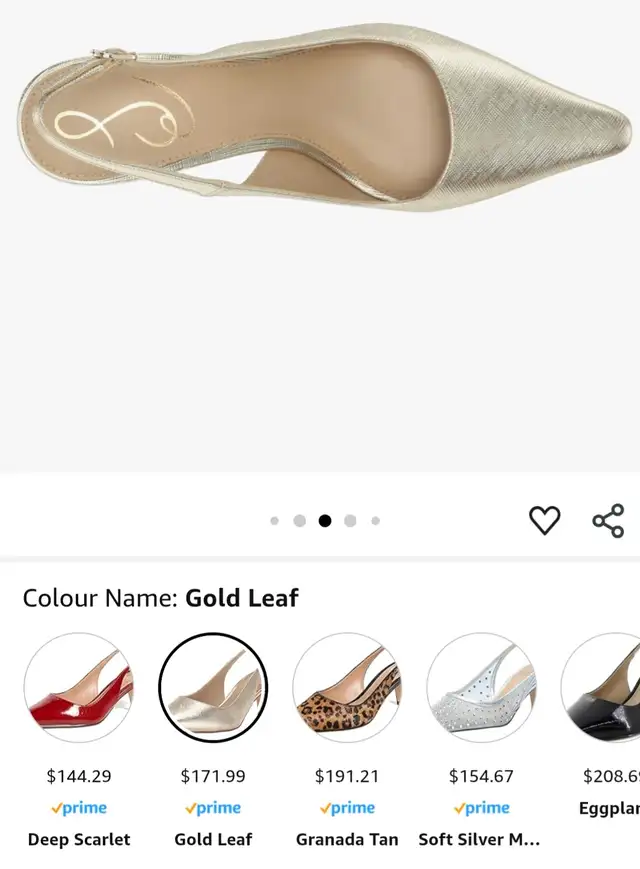 Gold matte kitten heel sling back shoe size 10 in Women's - Shoes in Mississauga / Peel Region - Image 8