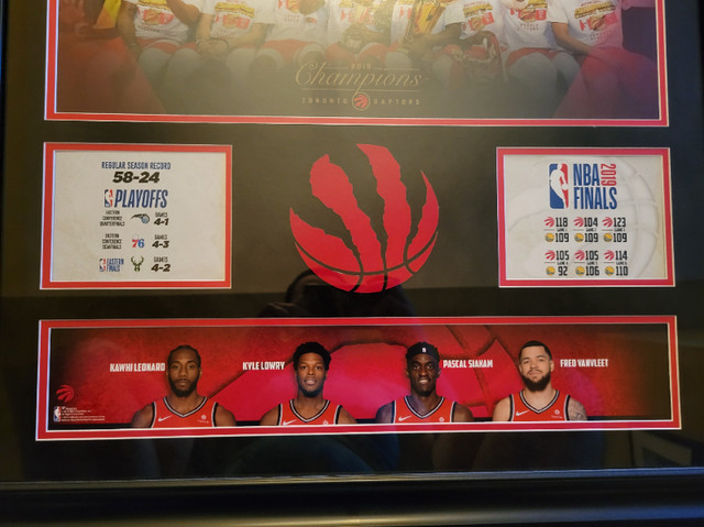 Collage - Toronto Raptors Framed 23" x 27" 2019 NBA Finals in Basketball in City of Toronto - Image 3