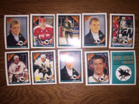 1991-92 O-Pee-Chee San Jose Sharks insert hockey card set (10)