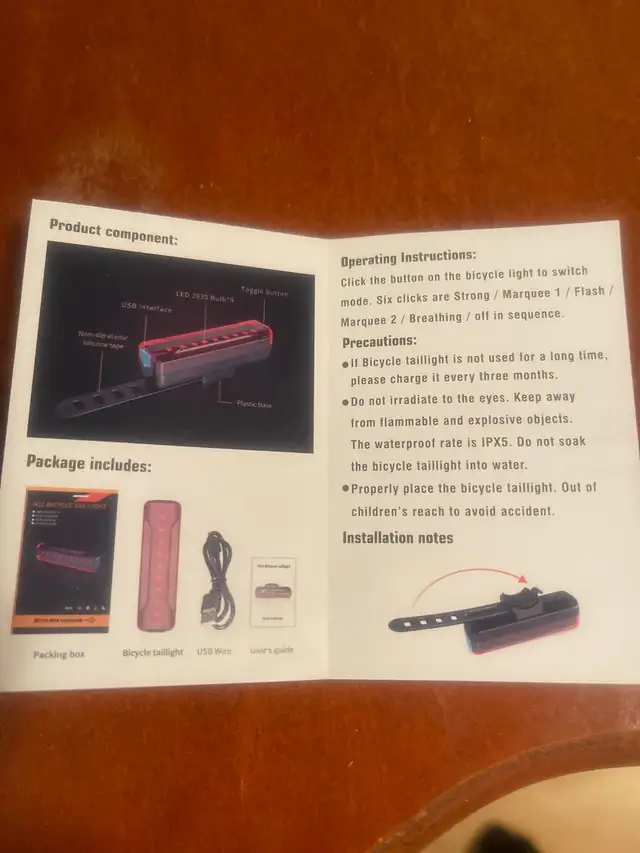 Bicycle tail light in Clothing, Shoes & Accessories in Moncton - Image 6