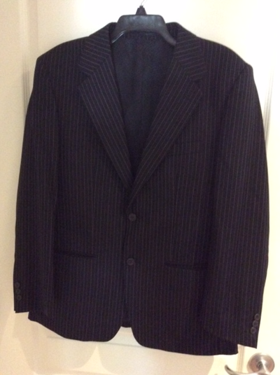 MEN BLACK PINSTRIPE SUIT, View more