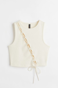 H&M Lacing-detail Cut-out Top