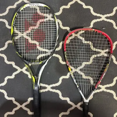 For sale are two used rackets, ideal for casual play or practice. Includes a Head Ti.S6 tennis racke...