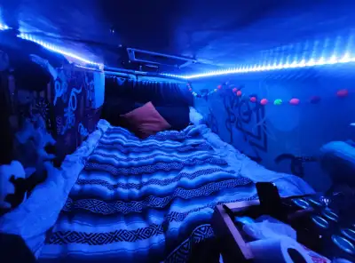 Big blue is such a cozy,a beautiful van, and I will be so sad to see it go. The bed can be a sofa or...