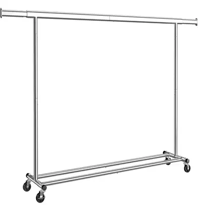 New-SONGMICS Clothes Rack with Wheels, Heavy-Duty Clothing Rack, View more