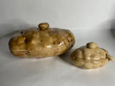 Vintage Potato Bowl And Matching Gravy Dish, View more