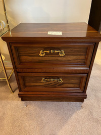 Wooden night stand bedside table with drawers 