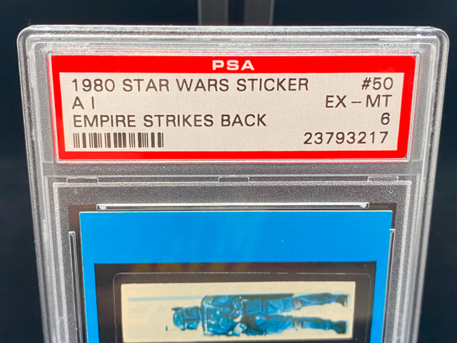 Star Wars 1980 Topps ESB Sticker Boba Fett #50 PSA 6 VTG Card dans Art et objets de collection  à Laval/Rive Nord - Image 2
