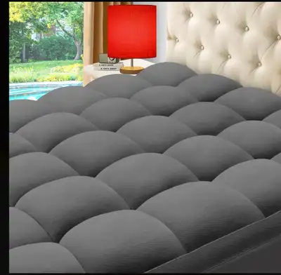 King Size Grey Mattress Topper Deep Pocket, View more