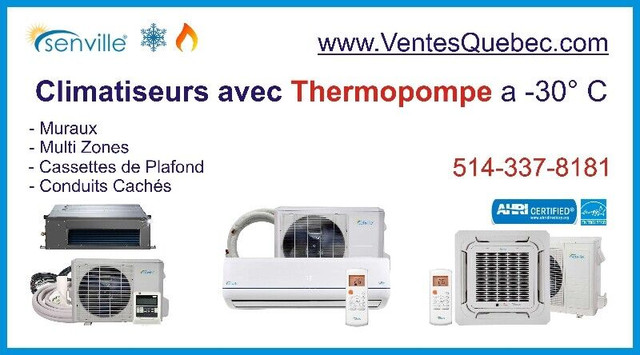 ~ Air Climatisé et Thermopompe a -30°C Mini Split mural SEER 25 dans Chauffage et climatisation  à Lac-Saint-Jean