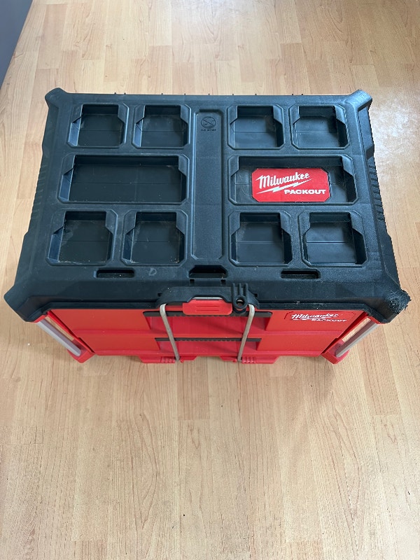 Milwaukee Packout 2Drawer tool box with locking bar Tool Storage
