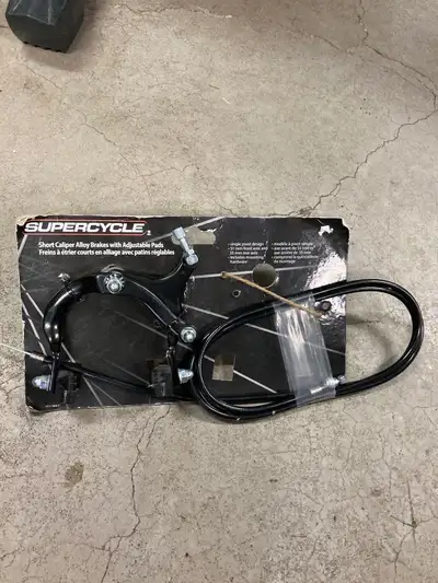 Short caliper alloy brakes with adjustable pads