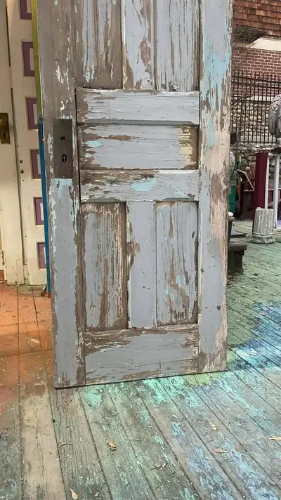 rustic antique solid wood FARMHOUSE PANTRY DOOR, View more