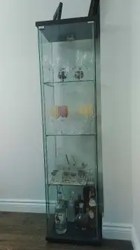 Glass display cabinets.
