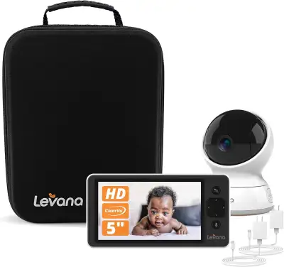 New in box Levana Ella Video Baby Monitor No Wifi, 720P HD PTZ Camera & 5” 720P HD Monitor, 22 Hours...