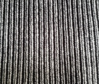 New black and silver striped velour fabric 1.4 m x 13 inches