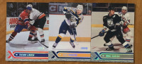 Lot of 3 2000-01 Topps Stadium Club Hockey Cards (Worn)