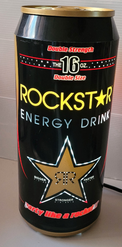 Vintage Rockstar Energy Drink Motion Rotation Lamp in Arts & Collectibles in Oshawa / Durham Region - Image 3