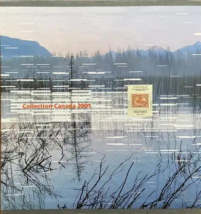 The annual collection includes the album with description of all stamps issued in the year, a hingel...