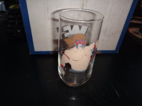 the ultimate warrior dRINKING GLASS verre rare wwf wwe wrestling