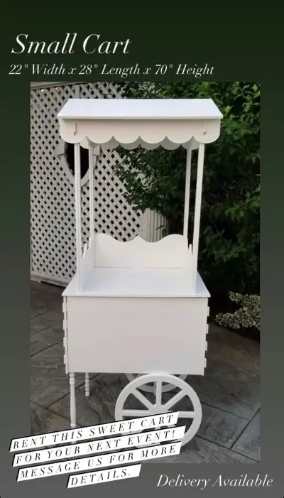 Small sweet cart for rent. Delivery additional.