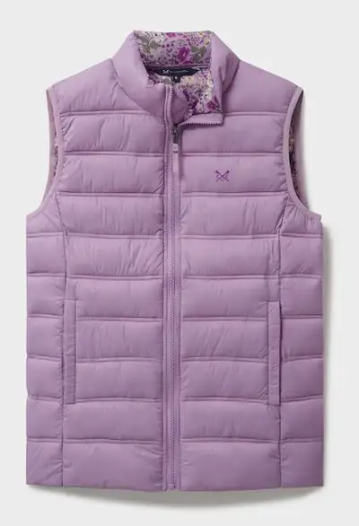Light pink women's sleeveless qilet by Crew Clothing Company Med, View more