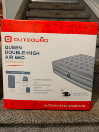 Outbound queen double high air bed new in box.
