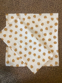 IKEA Skaggort 20x20 Sq. Gold & White Spotted Cushion Covers