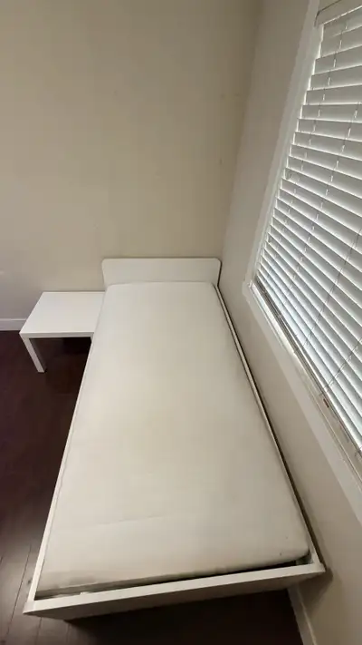 IKEA Bed Frame and Mattress with side table , View more