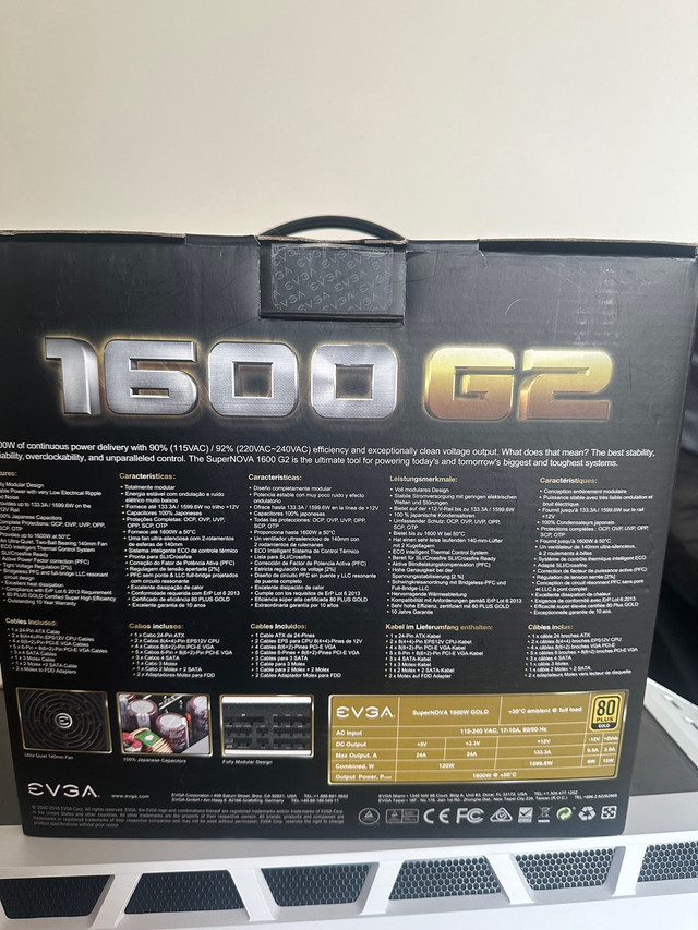 EVGA 1600G2 in System Components in Edmonton