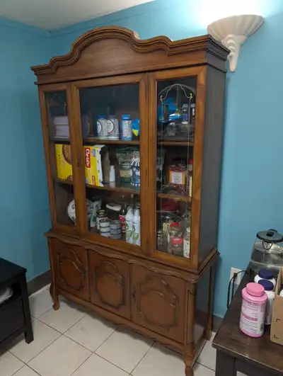 Vintage Solid Wood Display Cabinet, View more