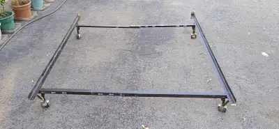 Metal Bed frame on wheels for Single,  Queen or King size, View more