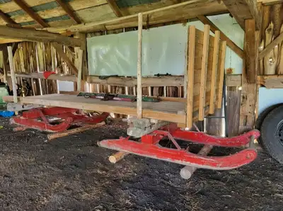 Sleigh for sale, asking $800. Oak runners with hardened steel base and a recently rebuilt pressure t...