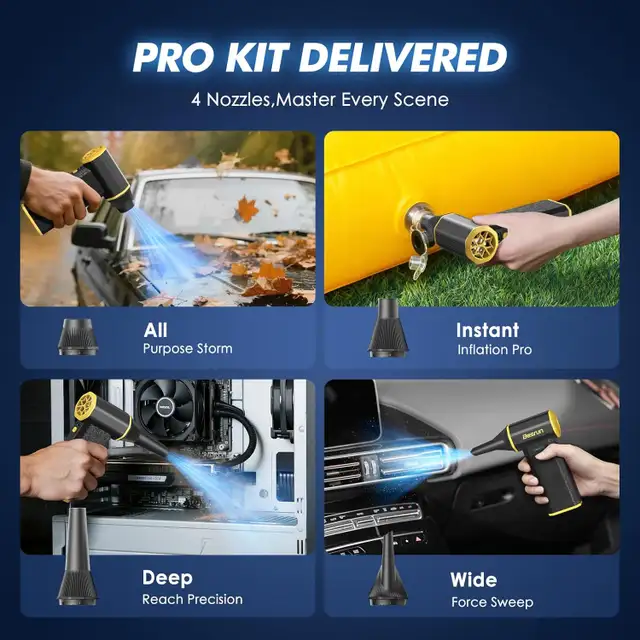 120W Cordless Electric Air Duster Turbo Blower with 4 Nozzles fo in Outdoor Tools & Storage in Oshawa / Durham Region - Image 5