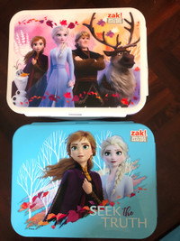 Disney Frozen Elsa Anna plastic lunch snack box (2 boxes)