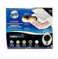 Therapedic Invisiwire Ultimate Micro Velour Warming Mattress Pad