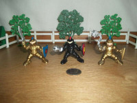 3 Fisher Price Knights actions figure with shield,sword-1994