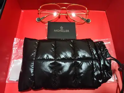 New MONCLER Aviator Eyeglasses - Gold Frame, View more